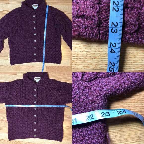 Sweaters of Ireland Merino Wool Aran Irish - Picture 12 of 12